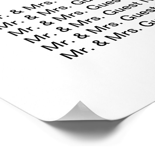 Poster Notes musicales Élégantes Graphique de siège Maria (Coin)