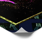 Poster Notes musicales et contrebasse (Coin)