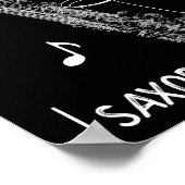 Poster Notes musicales Saxophone (Coin)