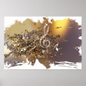 Poster Notes musicales treble clef and fa (Devant)
