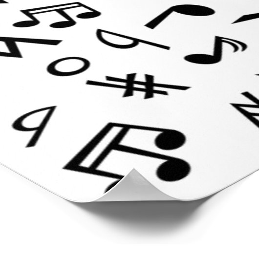 Poster notes musiques (Coin)