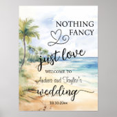 Poster Nothing Fancy Just Love Elegant Wedding Welcome (Devant)