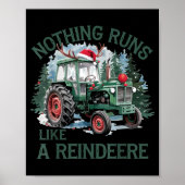 Poster Nothing Runs Like A Reindeer Christmas Tractor Far (Devant)
