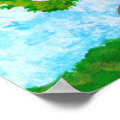 Poster Notre arbre généalogique Trois enfants (Coin)