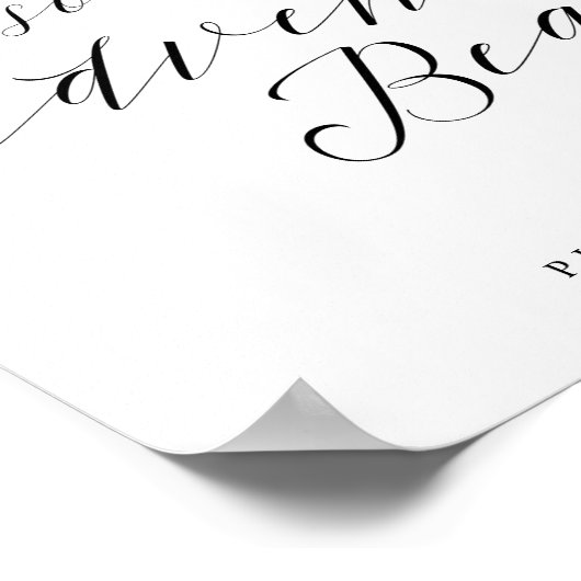 Poster Notre aventure commence Guest Book Map Mariage Sig (Coin)