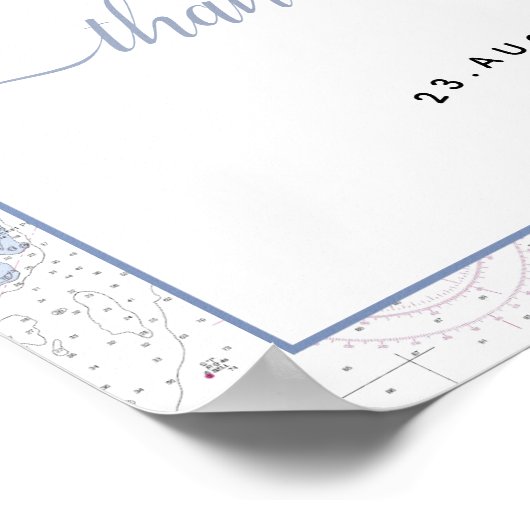 Poster Notre aventure commence | Martha's Vineyard Mariag (Coin)