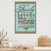 Poster Notre Citation Famille Inspirationnelle (Cuisine)