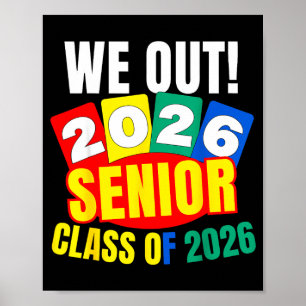 Poster Notre classe terminale de 2026 drôle diplômé haut