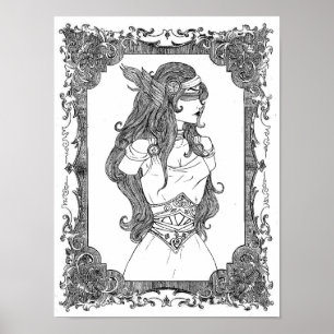 Poster notre copie d'Athéna de déesse