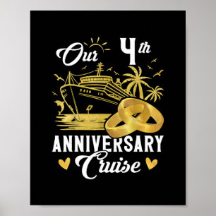 Poster Notre couple pour les vacances de croisière dorée