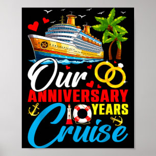 Poster Notre croisière d'anniversaire de 10 ans couple ma