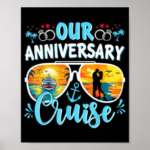 Poster Notre croisière d'anniversaire de mariage pour cou