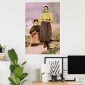 Poster Notre Dame de Fatima Enfants Jacinta & Lucia (Bureau à domicile)