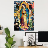 Poster Notre-Dame de Guadalupe avec les Anges (Bureau à domicile)