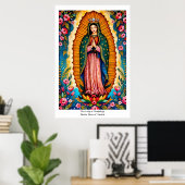 Poster Notre-Dame de Guadalupe Patron Saint du Mexique (Bureau à domicile)