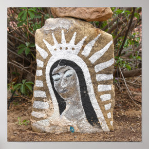 Poster Notre Dame de Guadalupe Peinture Rock, Albuquerque