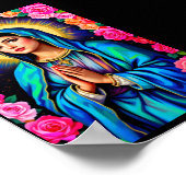 Poster Notre-Dame de Guadalupe priant Vierge Marie Petite (Coin)