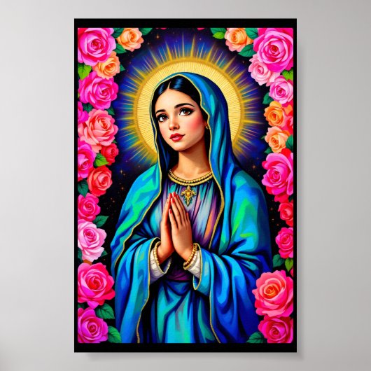 Poster Notre-Dame de Guadalupe priant Vierge Marie Petite (Devant)