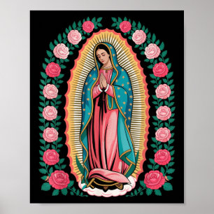 Poster Notre Dame De Guadalupe Sant Marie Dos Imprimé Chr