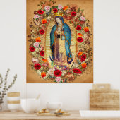 Poster Notre-Dame de Guadalupe Vierge Marie Catholique Me (Cuisine)