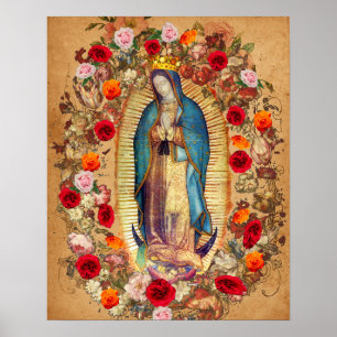 Poster Notre-Dame de Guadalupe Vierge Marie Catholique Me