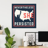 Poster Notre Dame de la Liberté Néanmoins Elle Persistait (Bureau à domicile)