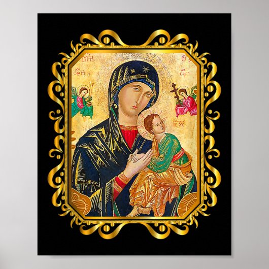 Poster Notre Dame De L'Aide Perpétuelle Béni Mère Mary Ch (Devant)