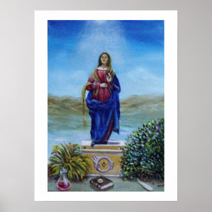 Poster NOTRE-DAME DE LUMIÈRE Madone de l'Immaculée Concep