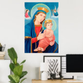 Poster Notre-Dame de Perpétuel aide catholique (Bureau à domicile)