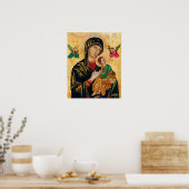 Poster Notre Dame de Perpétuel aide Madonna et l'icône en (Cuisine)