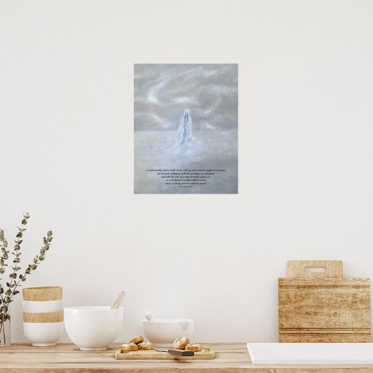 Poster Notre-Dame des Neiges avec Écriture (Cuisine)