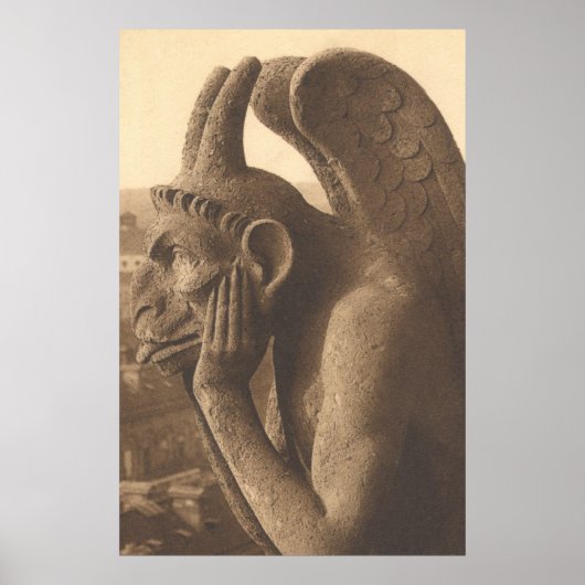 Poster Notre Dame Gargoyle Chimera (Devant)
