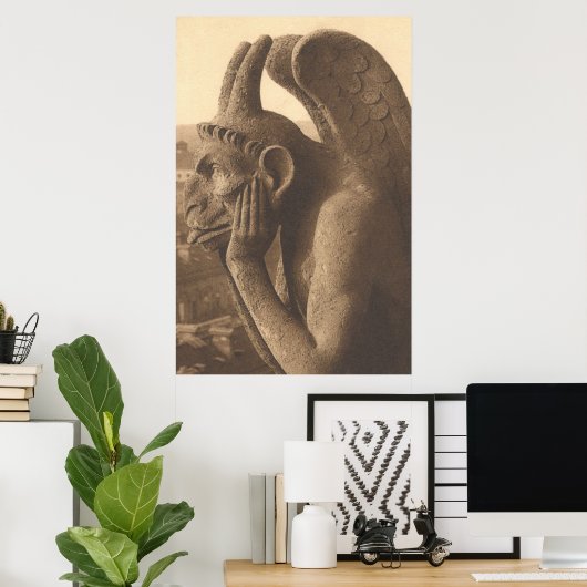 Poster Notre Dame Gargoyle Chimera (Bureau à domicile)