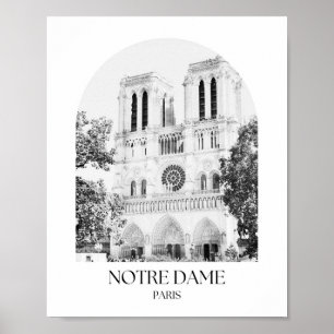 Poster Notre Dame Paris Arch
