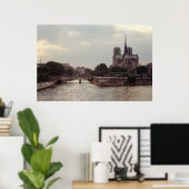 Poster Notre-Dame sur la Seine (Bureau à domicile)
