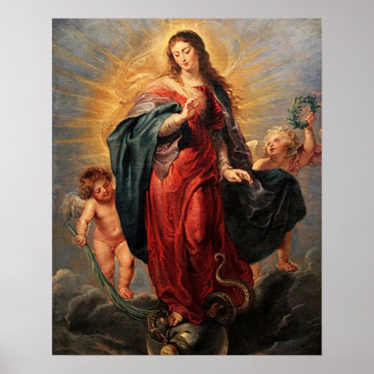 Poster Notre Dame Vierge Immaculée Coeur de Marie 3 Poste (Devant)