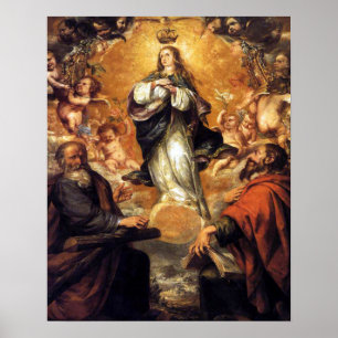 Poster Notre Dame Vierge Immaculée Coeur de Marie 4 Poste