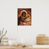 Poster Notre Dame Vierge Marie et Jésus Peint par saint L (Cuisine)