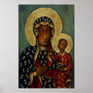 Poster Notre Dame Vierge Marie Vierge noire Madonna de Cz