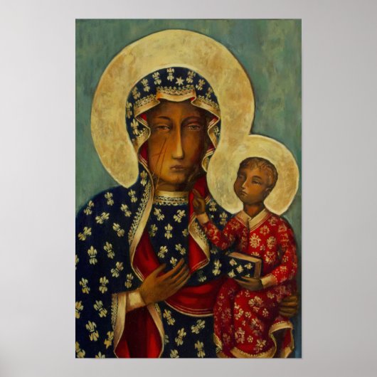 Poster Notre-Dame Vierge Marie Vierge Noire Vierge de Cze (Devant)
