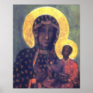 Poster Notre-Dame Vierge Marie Vierge Noire Vierge de Cze