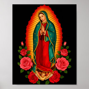 Poster Notre Dame Virgen De Guadalupe Sainte Vierge Marie
