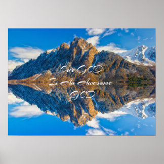 Poster Notre Dieu est magnifique empreinte photo de monta