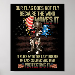 Poster Notre Drapeau Ne Vole Pas Parce Que Le Vent Le Dép