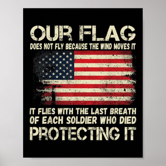 Poster Notre Drapeau - Respiration De Chaque Drapeau Amér (Devant)