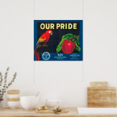 Poster Notre Étiquette Apple Pride - État de Washington (Cuisine)