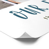 Poster Notre famille | Grille photo moderne à trois photo (Coin)