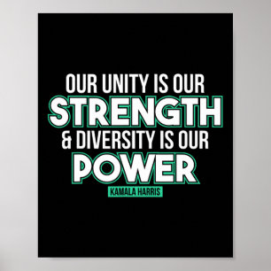 Poster Notre force La diversité est notre puissance Kamal
