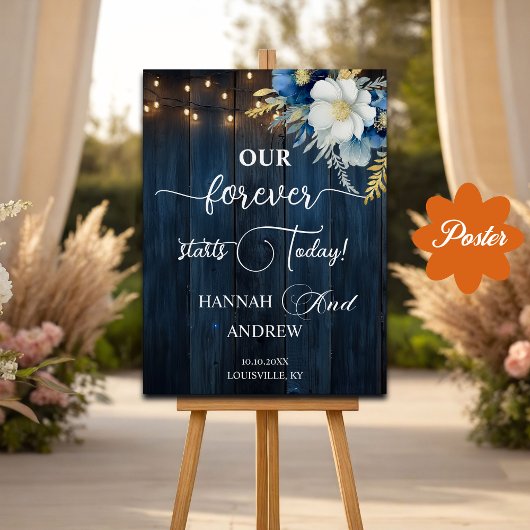 Poster Notre Forever commence aujourd'hui Mariage en bois