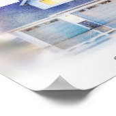 Poster Notre Forever Home Custom House Portrait Aquarelle (Coin)